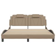 Рамка за легло Viana без матрак, капучино, 160x200 см, изкуствена кожа