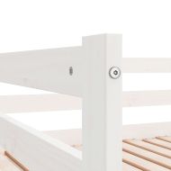 Разтегателно дневно легло, без матрак, бяло, 80x200 см