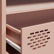 ТВ шкаф, розов, 202x39x43,5 см, студеновалцувана стомана