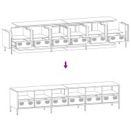 ТВ шкаф, розов, 202x39x43,5 см, студеновалцувана стомана