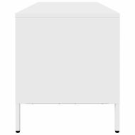 ТВ шкаф бял 202x39x43,5 см студеновалцувана стомана