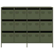 Бюфет маслиненозелен 135x39x103,5 см студеновалцувана стомана