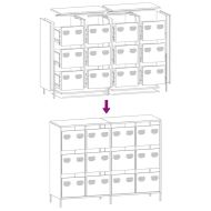 Бюфет, антрацит, 135x39x103,5 см, студеновалцувана стомана