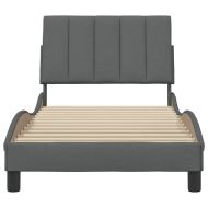 Рамка за легло без матрак Hanko, тъмносива, 90x200 см, плат