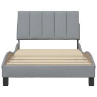 Рамка за легло без матрак Hanko, светлосива, 100x200 см, плат