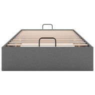 Османска рамка за легло без матрак, тъмносива, 80x200 см, плат