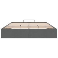 Османска рамка за легло без матрак, тъмносива, 140x200 см, плат