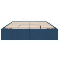 Османска рамка за легло без матрак, синя, 120x200 см, плат