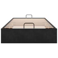 Османска рамка за легло без матрак, черна, 80x200 см, кадифе