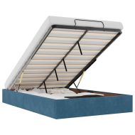 Османска рамка за легло без матрак, тъмносиня, 120x200см кадифе