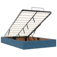 Османска рамка за легло без матрак, тъмносиня, 120x200см кадифе