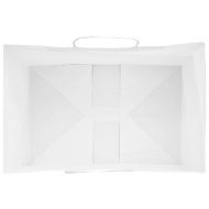 Хартиени торбички 50 бр с дръжки бели 32x22x28 см