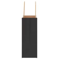 Хартиени торбички 250 бр с дръжки черни 18x8x22 см