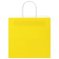 Хартиени торбички 250 бр с дръжки жълти 21x11x36 см