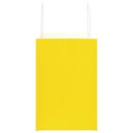 Хартиени торбички 250 бр с дръжки жълти 26x17x25 см