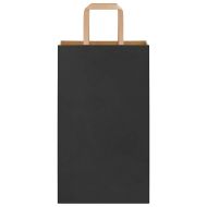 Хартиени торбички 250 бр с дръжки черни 21x11x36 см