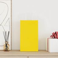 Хартиени торбички 250 бр с дръжки жълти 21x11x36 см