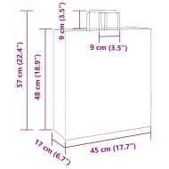 Хартиени торбички 250 бр с дръжки сини 45x17x48 см