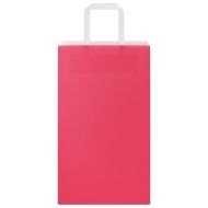 Хартиени торбички 250 бр с дръжки розови 21x11x36 см