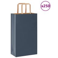 Хартиени торбички 250 бр с дръжки сини 21x11x36 см