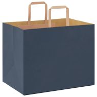 Хартиени торбички 250 бр с дръжки сини 32x22x24 см