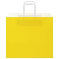 Хартиени торбички 250 бр с дръжки жълти 32x22x28 см