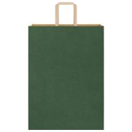 Хартиени торбички 50 бр с дръжки зелени 32x17x44 см