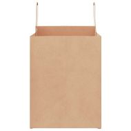 Хартиени торбички 250 бр с дръжки кафяви 32x22x28 см