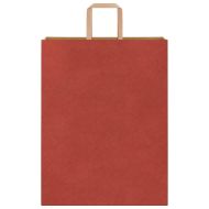 Хартиени торбички 250 бр с дръжки червени 32x12x42 см