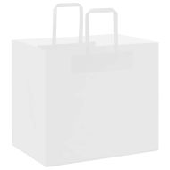 Хартиени торбички 250 бр с дръжки бели 32x22x28 см