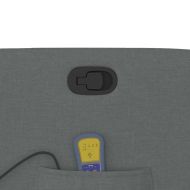 Изправящ масажен реклайнер стол,тъмносив, текстил