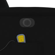 Електрически масажен наклоняем стол, черен, текстил