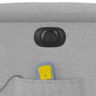 Електрически масажен реклайнер стол, облачно сив, текстил