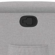 Изправящ реклайнер стол, облачно сив, текстил