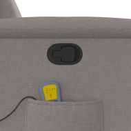 Масажен изправящ стол реклайнер, таупе, текстил