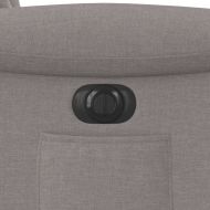 Електрически реклайнер стол, таупе, текстил