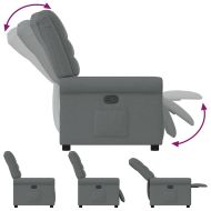 Електрически наклоняем стол, тъмносив, текстил