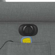 Електрически масажен реклайнер стол, тъмносив, текстил