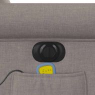 Електрически масажен наклоняем стол, таупе, текстил