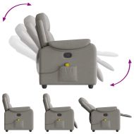 Масажен наклоняем стол, таупе, текстил