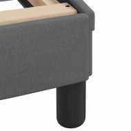 Легло с матрак Hanko, тъмносиво, 90x200 см, плат