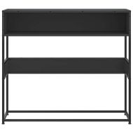 Конзолна маса, черна, 90x35x80 см, инженерно дърво