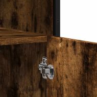 Сайдборд, опушен дъб, 100x35x76 см, инженерно дърво