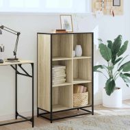 Библиотека, дъб сонома, 65,5x33x107,5 см, инженерно дърво