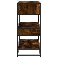 Конзолна маса, опушен дъб, 90x35x80 см, инженерно дърво