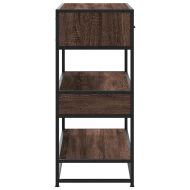 Конзолна маса, кафяв дъб, 90x35x80 см, инженерно дърво