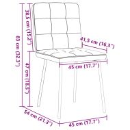 Трапезни столове, 6 бр, тъмносиви, кадифе