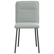 Трапезни столове, 2 бр, светлосиви, кадифе