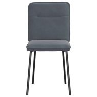 Трапезни столове, 4 бр, тъмносиви, кадифе