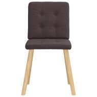 Трапезни столове, 6 бр, тъмнокафяви, текстил